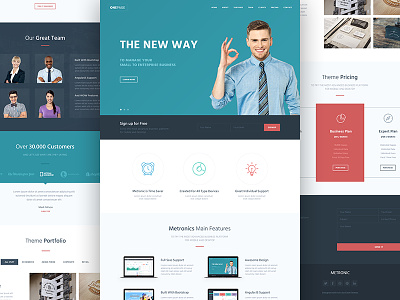 Bootstrap 3 One Page HTML Template Free bootstrap 3 flat freebie homepage html landing page onepage pricing table product