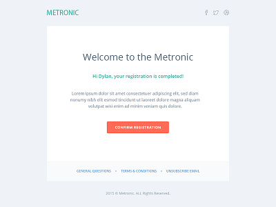 Metronic - Responsive Admin Dashboard Template. Email Template 1