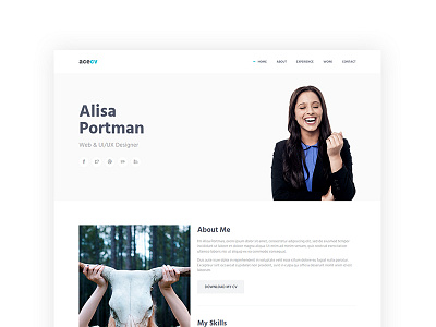 AceCV – Professional CV Parallax Bootstrap Template bootstrap ccs free freebie html html5 one page parallax responsive single theme
