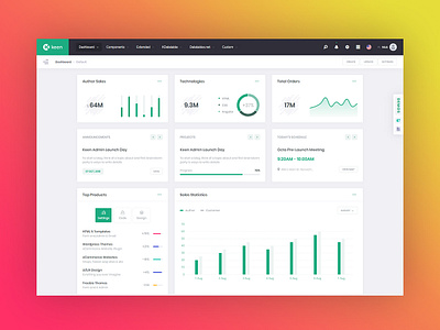 Offcanvas based Demo 5 for Keen Admin is LIVE! admin app bootstrap chart dashboard flat graph ui ux webapp