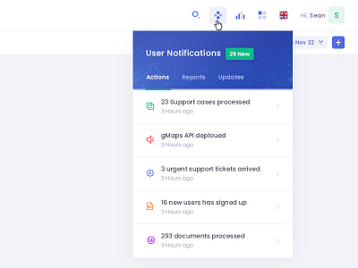 User notification dropdown for Metronic 6