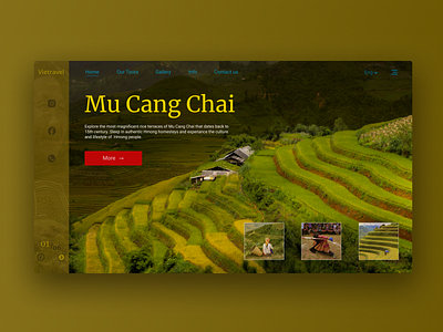 Touristic Agency - Homepage agency countryside eco tourism ethnic golden homepage mu cang chai nature rice fields rice terraces touristic agency travel agency ui ux ui ux vietnam webdesign