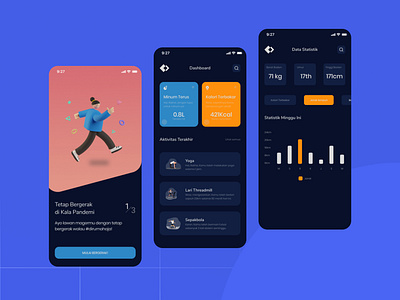 Fitness App for Healthy People 3d animation graphic design logo motion graphics ui