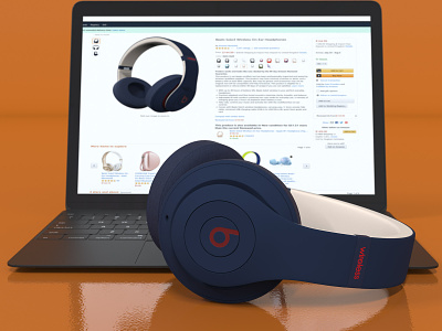 Headphone And Laptop - 3D Product Rendering by Renderingline