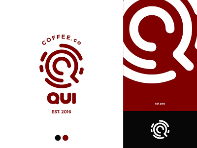 Qui Coffee coffee icon logo modern