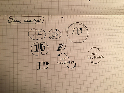 Blog Logo / Branding Exploration blog branding concept draw ionic logo sketching