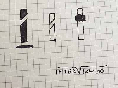 Interviewed branding branding logo sketch