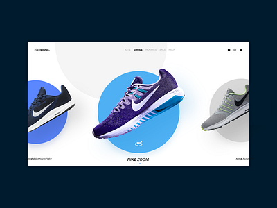 Nike website - Web design (UI) app concept behance blue clean creative dashboard design designinspiration dribbble dribbblers flat interface minimal responsive ui uiux ux web website