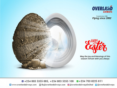 OVERLAND AIRWAYS EASTER ARTWORK designer easter easter bunny easter egg easter eggs graphic design graphics illustration