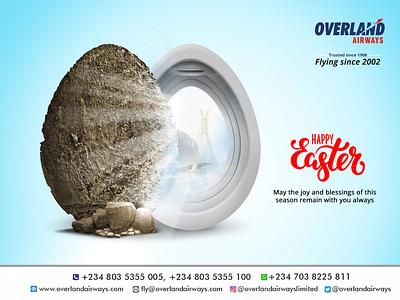 OVERLAND AIRWAYS EASTER ARTWORK