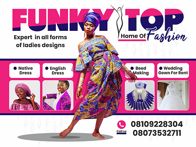 FUNKY TOP FASHION PRINT BANNER DESIGN banner ad design graphic design graphicdesign illustration poster