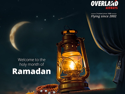 WELCOME TO RAMADAN Overland Airways design graphicdesign illustration ramadan ramadan kareem social media design