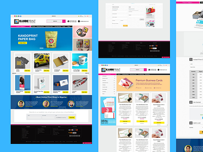 KandoPrint website design design graphicdesign landingpage website design