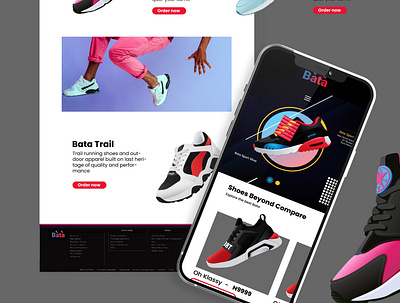 Bata Landing Page branding design graphicdesign product design ui ux