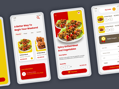 Food Delivery App mobile app design product design ui ux ux design