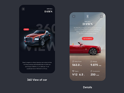 Car Diary - Details & 360 View of Cars cars cleanui freshui interface mobileapp simpleui ui uitryouts uiux ux