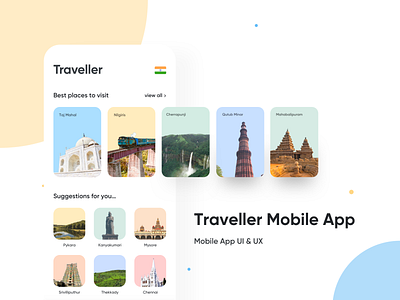 Traveller Mobile App cleanui freshui interface mobile app simpleui travel ui uitryouts ux