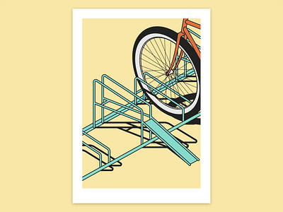 Bike stand #2 graphic design illustration