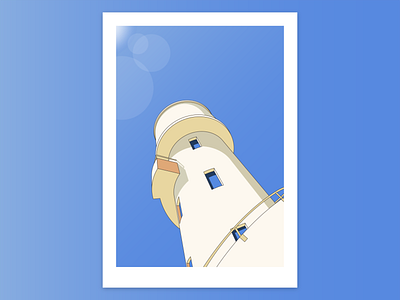 Water tower #2 graphic design illustration