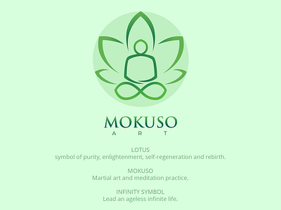 Mokuso Art logo art logo martial logo meditation logo mokuso logo yoga logo