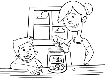 KidMin - Object Lessons illustration kidmin listen parenting