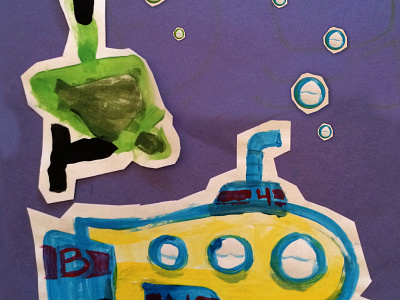 We all live in a... create together creativity dadlife fun on their level painting submarines themes