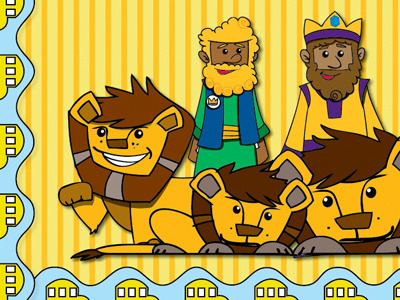 Daniel and the Lion's Den illustration kidmin puppets storys