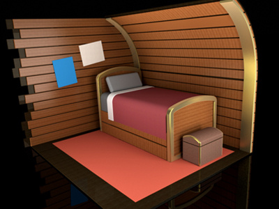 3d Model Of Pirate Set 3d cabin pirates pirateship setdesign visualization