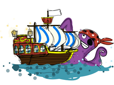 Pirate Ship Ipad doodling illustration kidmin pirates pirateship