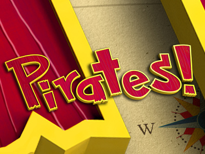 Pirates! Typeface branding c4d hand drawn illustration lettering