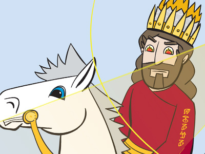Revelation 19 - King Of Kings bible comics heroes illustration jesus kidspring