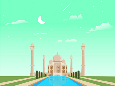 Taj Mahal Illustration vector illustrator