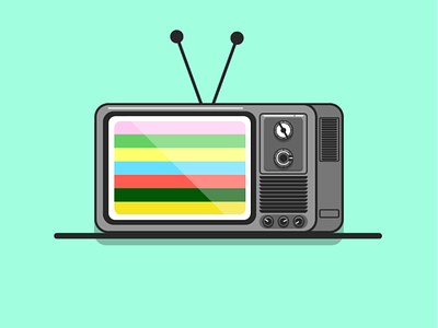 Retro Television flat design illustrator vector