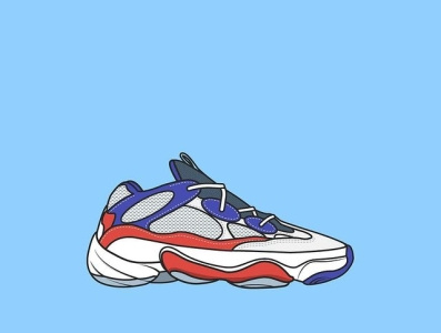 Yeezy Boost 500 (Ultramarine) flat design illustrator vector illustration illustrator vector vector flat design illustration vector flat design illustrator vector flat illustrator design vector illustration vector illustration flat design vector illustrator vectorart