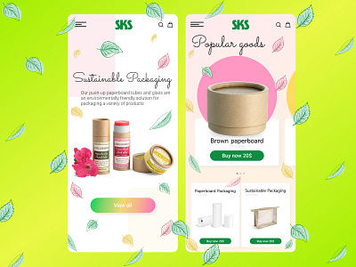 Design for ECO Packing Company graphic design ui