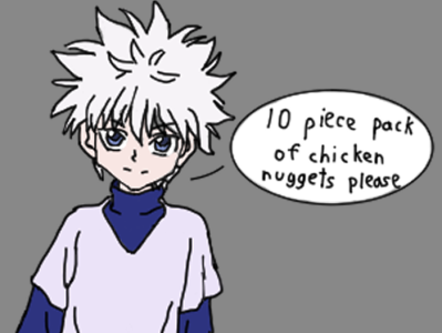 Killua asking for some nuggs