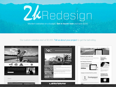 2kRedesign.com 2k freelance new company redesign web design