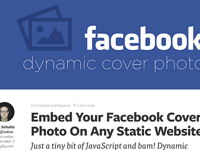 Embeding Dynamic Facebook Cover Photos