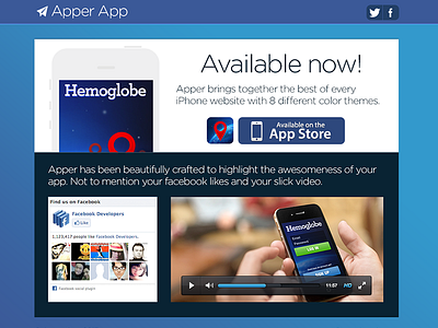 Apper template app css html iphone sale template theme