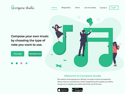 Compose Studio Landing page