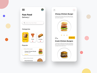 Fast Food Delivery App design app design apparel application ui ui ux design ui interface ui kit uidesign uiux ux