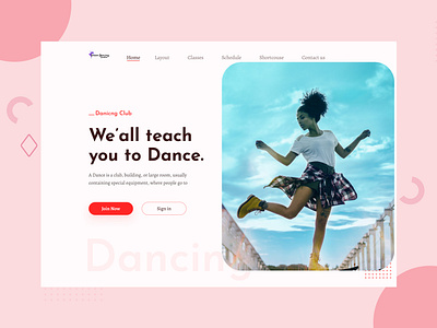 Dream Dancing Studio Landing Page Design