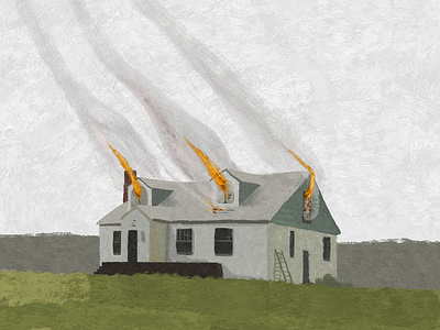 A Fire digital painting fire home