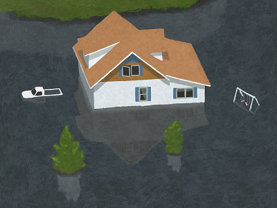 A Flood digital painting flood home