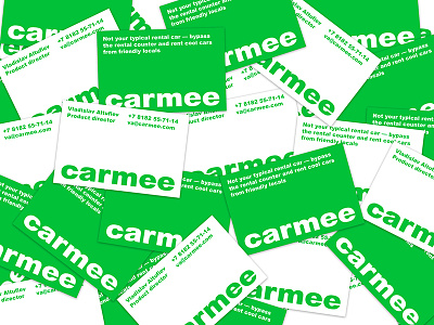 Carmee business cards business cards car rental identity print