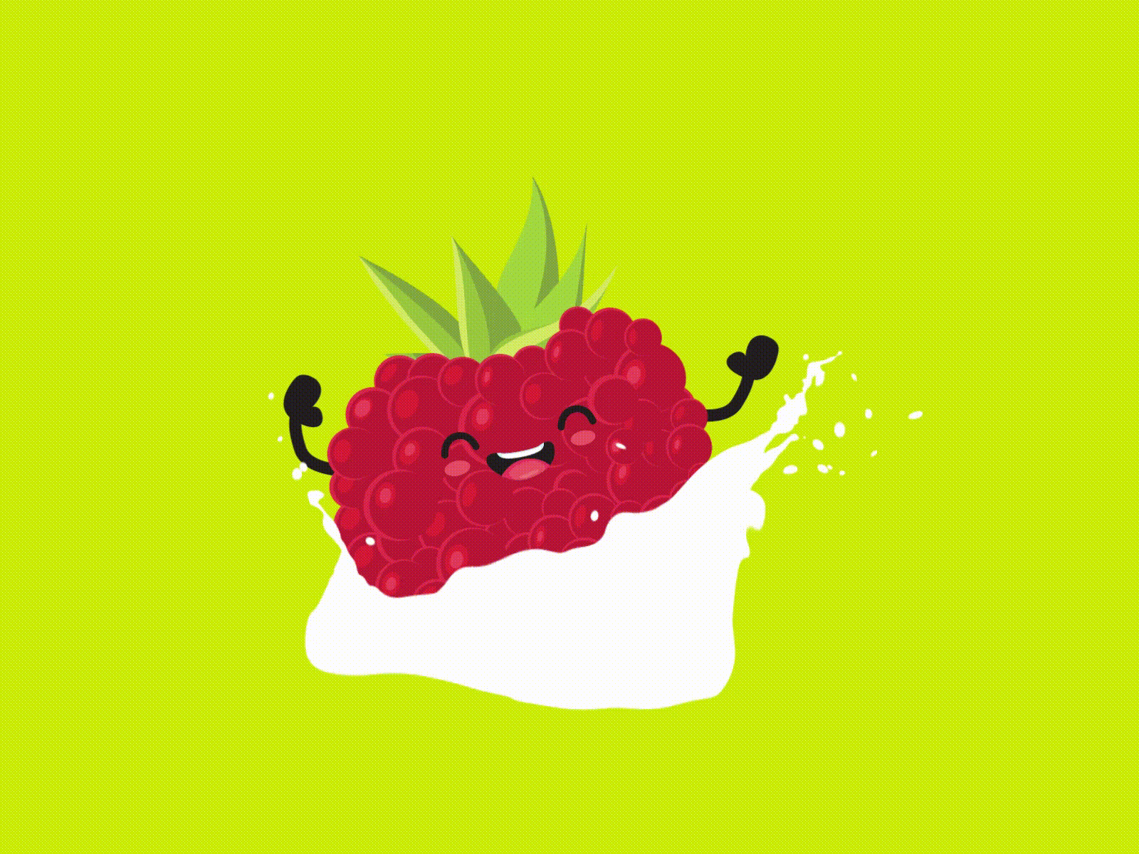 Strawberry animated gif animation concept graphic design illustration motion graphics package packagedesign