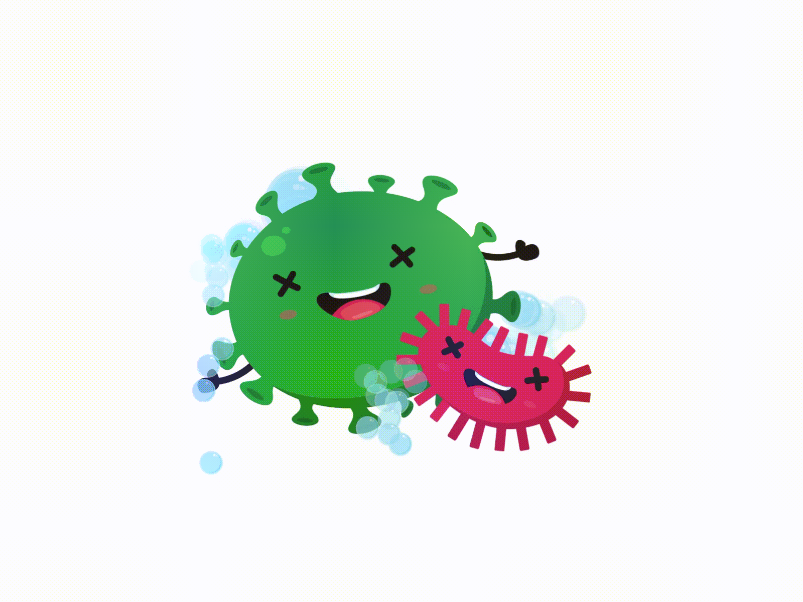 Bacteria character animated gif animation concept design graphic design illustration package packagedesign