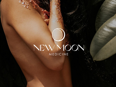 New Moon Medicine Logo branding green graphic design logo logo design