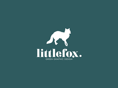 Little Fox Design Logo branding design green graphic design logo logo design minimal typography