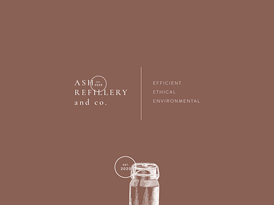 Ash Refillery branding design editorial editorial layout environment green graphic design logo logo design minimal typography